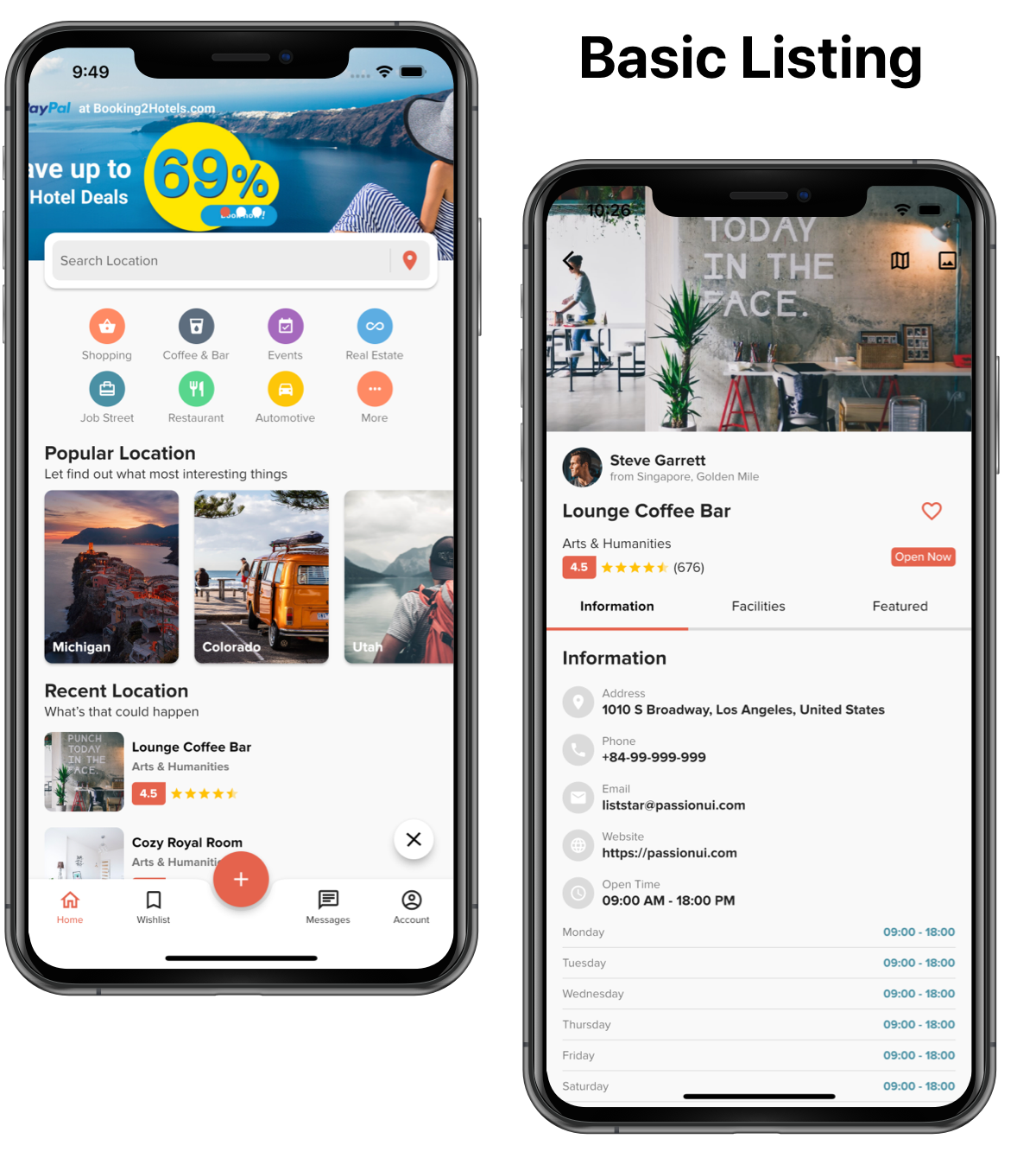 Listar Flux - mobile directory listing app template for Flutter - 8